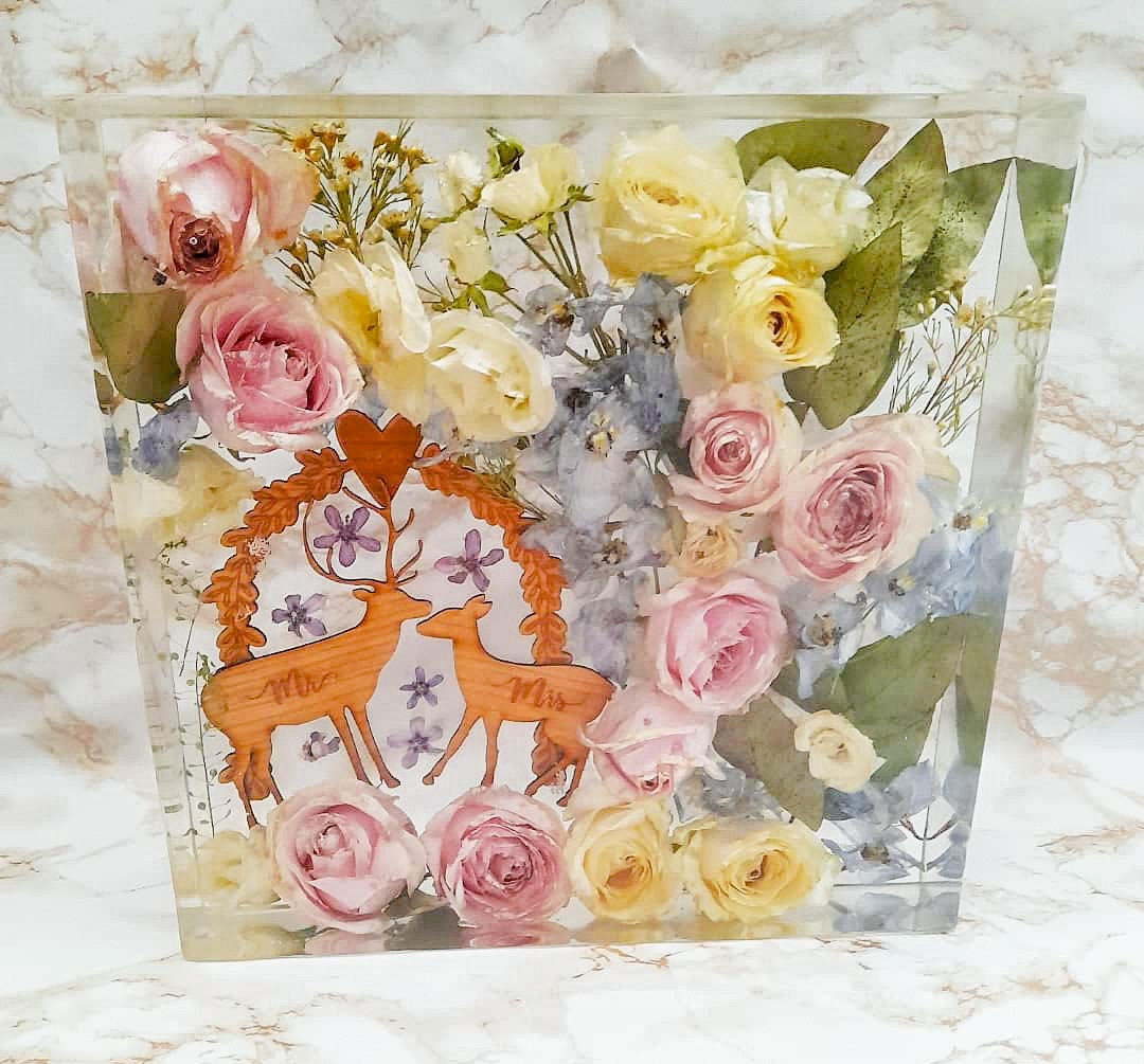 25cm Floral Art Block