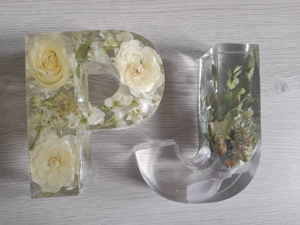 XL 13.5cm Large Letter Wedding Flower Preservation a Keepsake Gift Custom made Bridal Bouquet memorial flowers special occasion anniversary